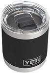 YETI Rambler 10 oz Lowball, Vacuum Insulated, Stainless Steel with MagSlider Lid, Black