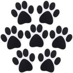 20 Pieces Non-slip Bathtub Stickers Adhesive Paw Print Bath Treads Non Slip Traction to Tubs Bathtub Stickers Adhesive Decals Anti-slip Appliques for Bath Tub Showers, Pools, Boats, Stairs (Black)
