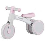 Ineffbb Baby's Balance Bike for 1-2 Year Old, Toddler Bike Ride On Toy Baby Walker with 3 Wheels for 10-24 Months Baby, First Slide Bike without Pedals for Boys Girls as Gifts, Pink