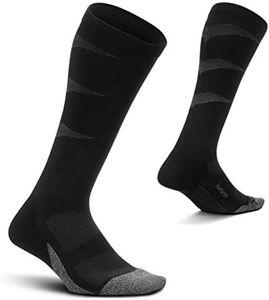 Feetures Compression Knee High Socks - Graduated Compression Socks for Women & Men - Black, XL (1 Pair)
