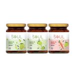 ADF Soul Soul Mango Pickle Combo Made In Olive Oil Pack Of 3 (Mango Pickle 275 Gm + Lime Pickle 275 Gm + Mixed Pickle 275 Gm)