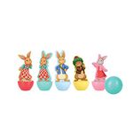 Orange Tree Peter Rabbit Children's Set of 5 Wooden 9cm Toy Character Skittles