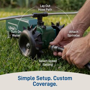 Orbit Traveling Sprinkler – Green Lawn Watering System