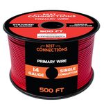 Audiopipe Red 500' Feet 14 Gauge Car Primary Power Cable Remote Wire Lead
