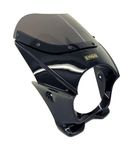 Emgo Venom Mini Cafe Black Fairing Windshield 5.75" Headlight Opening Mark II