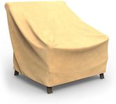 Budge P1W04SF1 All Seasons Patio Chair Cover Lightweight, UV-Resistant, Extra Large, Tan