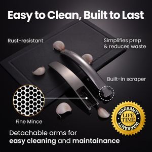 Stainless Steel Garlic Press – Heavy Duty Kitchen Tool