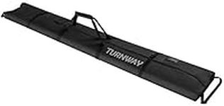 TurnWay Ski Bag | Store & Transport Skis Up to 215 cm, Poles & Extras | Waterproof - for Men, Women and Youth (Black)