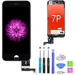 Compatible with iPhone 7 Plus Screen Replacement Black （5.5''）, LCD Display and 3D Touch Screen Digitizer Replacement Full AssembCompatible with iPhonely for iPhone 7 Plus Screen with Repair Tool Kit