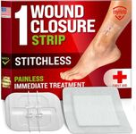 Emergency Wound Closure Strip - Laceration Closure Kit - Stitchless & Easy to Use - Butterfly Bandage