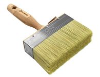 ROLLINGDOG 5.5" Deck Stain Brush - Wood Handle Large Paint Brush Applicator for Wall, Wood, Fence, Floor Painting