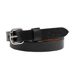 Flyer Women's Leather belt for Women/Girls/Ladies (Formal/Casual) (Colour -Black) (Size -44) Buckle Genuine Leather (BL1214)