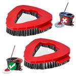 Spin Mop Scrub Brush Compatible with Vileda EasyWring 1-Tank System, Scrub Attachment for Spin Mop, Triangle Floor Scrubber Mop Head, Mop Head Scrubber for Kitchen, Bathroom and Tile