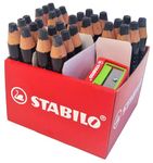 Whiteboard and Flipchart Markers - STABILO MARKdry - Classpack of 30 - Black with 2 x Sharpeners