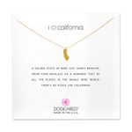 Dogeared I Love California Reminder Gold Dipped 16" with 2" Extender Necklace