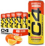 C4 Original Sugar Free Energy Drink | Orange Slice | Pre Workout Performance Drink with No Artificial Colors or Dyes,12 Fl Oz (Pack of 12)