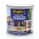 RUSTINS Quick Drying Poly Varnish Satin Clear 250ml