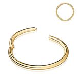 Nose Rings Hoop, 316L Surgical Steel 20G 18G 16G 14G Hypoallergenic Nose Rings Septum Cartilage Hoop Earring Conch Piercing Jewelry for Women, Diameter 5mm to 14mm, Gold, Rose Gold, Silver, Black,