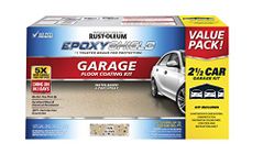Rust-Oleum 261846 EPOXYSHIELD Garage Floor Coating Kit, 2.5 Car, Gloss Tan