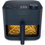 Chefman Crispinator 8-Quart Air Fryer, Quiet and Powerful Convection Heat at 450°F Max Temp, Convection, Bake, Broil, Dehydrate, Keep Warm for Crispy Fries, Chicken, and More in Minutes – Black
