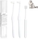 MISSELF Ultra Soft Cat Toothbrush, Tooth Brushes for Small Breed Dogs or Cats, 360 Silicone Kitten Teeth Brush, Micro Head Pet Dental Care with Case 3 Styles