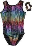 Destira Gymnastics Leotards for Girls, Tokyo Nights, Super Soft Leotards for Women and Girls with Matching Scrunchie, Gymnastics, Dance, Cheer, Yoga, and More, Child XX-Small (3x)