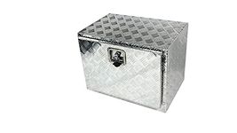 Inspirer Studio Silver Aluminum Heavy Duty Pick Up ATV Trailer Bed Tool Box with Lock (24" x 16.9" x 17.9")