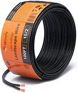 Wirefy 10/2 Low Voltage Landscape Lighting Wire - 10-Gauge 2-Conductor 100 Feet