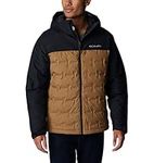 Columbia Men's Grand Trek II Down Hooded Jacket, Delta/Black, Large