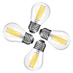 Spacelumen E27 Dimmable Bulbs 4W 40W Equivalent G45 Golf Ball Bulbs, Warm White 2700K, Vintage Led Edison Screw Bulb for Celling Fan Vanity Light & Pendant Light, 4-Pack