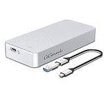 GiGimundo AJM40C NVMe Enclosure 40Gbps-PCIe 3.0x4 Aluminum SSD Case with UASP Support for M.2 Drives up to 4TB - Thunderbolt 3/4 Compatible - M.2 NVMe Caddy for M-Key SSD 2280 - Silver