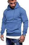 COOFANDY Men's Workout Hoodie, Lightweight Gym Sporty Sweatshirt, Fashionable Pullover with Hood and Pocket, Navy Blue, XXXL, navy blue, 3XL