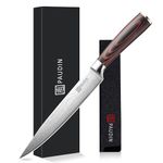 PAUDIN Carving Knife, Kitchen Knife 8 Inch, German High Carbon Stainless Steel with Wooden Handle, for Home Restaurant & Outdoor Use, Come with Gift Box