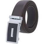 Labnoft Men's Pu Leather Auto Lock Belt (Brown)