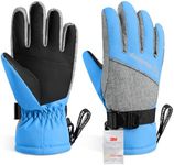 WALSKING Kids Ski Gloves-3M Thinsulate Waterproof Cold Weather Winter Snow Gloves for Skiing,Snowboarding-Fits Boys and Girls Youth