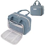 Full Size Toiletry Bag Large Makeup Bag Organizer Travel Cosmetic Bag for Women and Men (Greyish Blue)