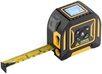 Tooleroo 60m Digital Laser Tape Measure + 5m Steel Tape – 3-in-1 Cross Marking