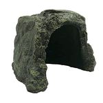 Tfwadmx Reptile Rock Hide Cave, Small Aquarium Habitat Decor Rock Tortoise Hideout for Lizards, Turtles, Reptiles, Amphibians, Fish