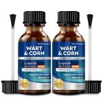Wart Corn Remover for Feet: Salicylic Acid Fast-Acting Treatment - Maximum Strength Liquid for Plantar Wart Corn Removal Men and Women 2 Bottles