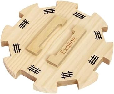 Exqline Wooden Hub for Mexican Train Dominoes with Felted Bottom - Mexican Train Centerpiece Made of Superior Pine