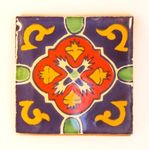 Ceramic Mexican Tile - 10.5cm- Handmade and Ethically Traded by Tumia LAC - Individual Tile