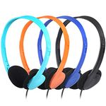 CN-Outlet Classroom Headphones for Kids in Bulk Multi Colored 20 Pack, Wholesale Over Ear Student Head Phones Perfect for Schools, Libraries, Computer Lab, Testing Centers, Museums, Hotels (20Pack)