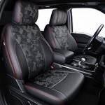 Faux Leather Seat Covers, Fully Covered, Fit Like a Glove, Camo Black
