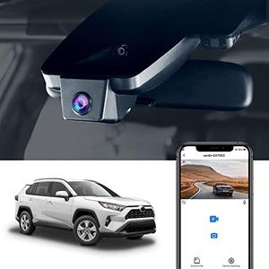 Fitcamx Dashcam Compatible avec Toyota RAV4 2021 2020 5ème génération (XA50)LE Limited Premium XLE TRD Hybrid Prime XSE SE, 4K 2160P UHD WiFi Caméra de Voiture, capteur G, Vision Nocturne, carte 64 Go