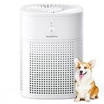 MORENTO Air Purifiers for Bedroom Home True HEPA Air Purifier with Fragrance Sponge Removes Smoke Pollen Pet Dander Allergies Odor Small Air Purifiers with Sleep Mode 24dB Low Noise (White)