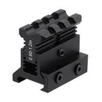 ToopMount Picatinny Riser Mount Adjustable Height Lockdown Series with Quick Release, 1.57" L|3 Slots, Raise 0.9-1.2inches, Scalloped Picatinny Slots for Scopes, Red Dots, Optics