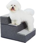 Verla Dog Steps for Sofa, 3-Step Folding Ladder for Small Dogs&Cats, High Density Foam Dog Stairs for Bed, Sofa & Couch, Soft & Non-Slip Surface, Help Your Pet Easily Up & Down, Perfect for Christmas