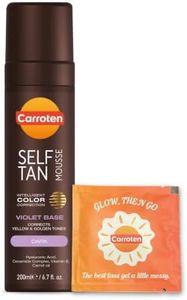 Carroten Self Tan Mousse Dark, Violet Base for Warm Undertone 6.7oz