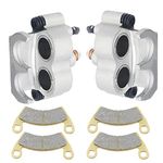 Front Left Right Brake Caliper with Pads for Polaris Ranger 500 570 700 800 900 902D 1000, HST, RZR 800 900 1000, GEM, GENERAL 1000, Pro XD # 1911283 1911284 without Mounting Bracket