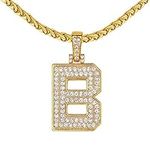 Bling Letter B Necklace Initial Nec